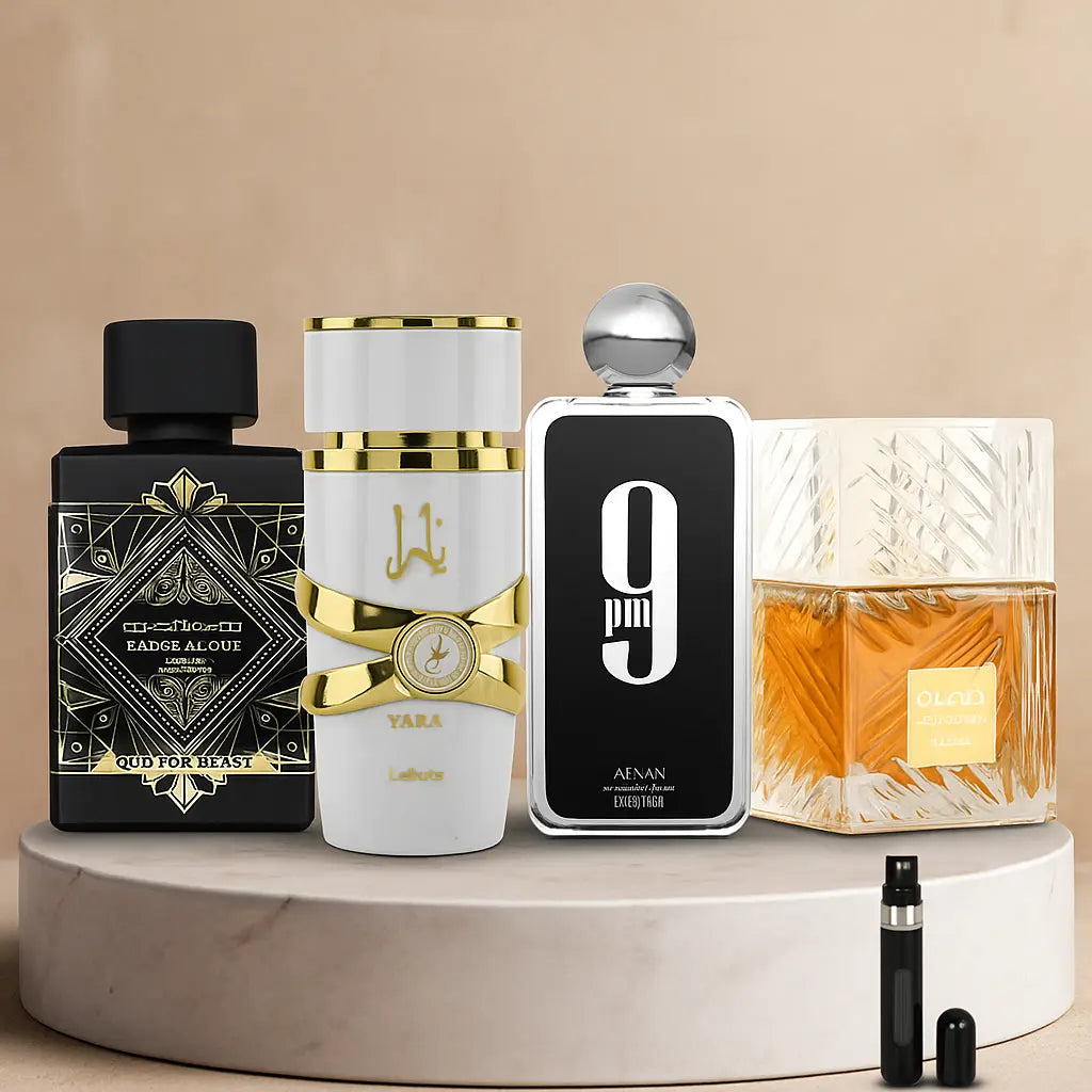 Zestaw 4 perfum | Oud For Glory, Yara Moi, Khamrah, 9pm